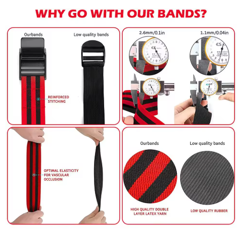 1 Pair BFR Training Fitness Gym Bands