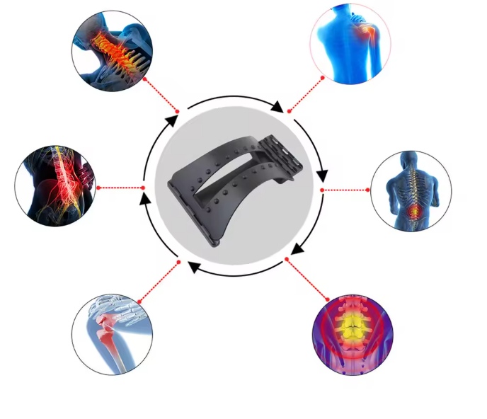 Back Massage Stretcher Fitness Equipment Stretch Relax Mate Stretcher Lumbar Support Spine Pain Relief Chiropractic