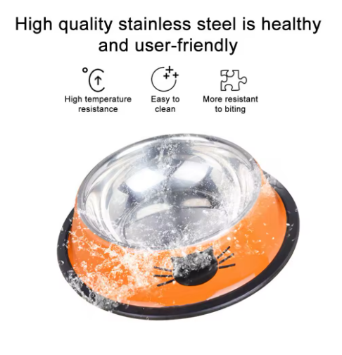 Stainless steel pet bowl