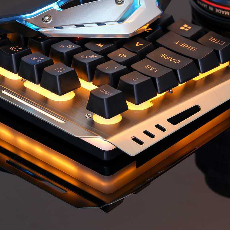 Jingdi V1 robotic keyboard and mouse set notebook desktop wired gaming keyboard