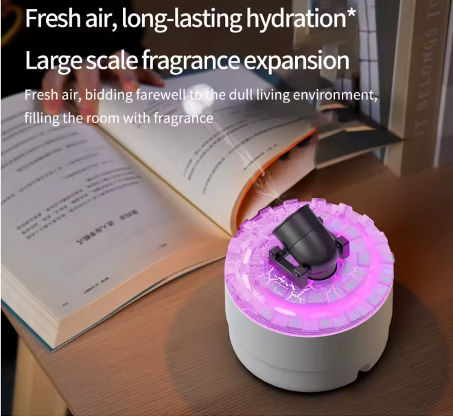 Multi-coloured Desktop Decorative Lamp with Air Humidifier