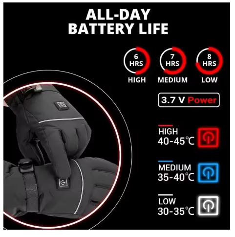 Electric Heated Winter Gloves