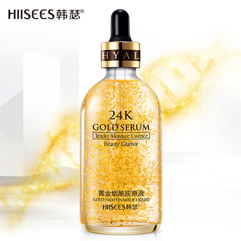 24k Gold Essence shrinks large pores and repairs for (female and male )