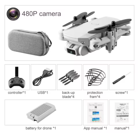 Folding drone LS-MIN aerial photography 4K HD pixel remote control aircraft fixed-height quadcopter