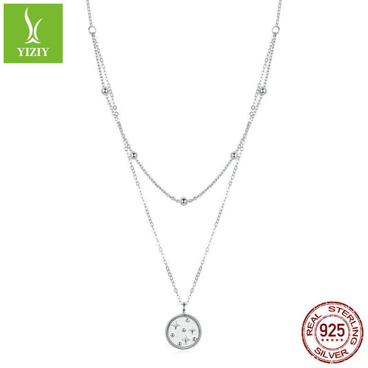 Manstar s925 sterling adjustable silver necklace SCN365