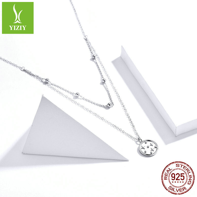 Manstar s925 sterling adjustable silver necklace SCN365