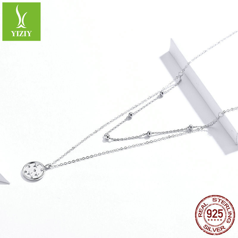 Manstar s925 sterling adjustable silver necklace SCN365
