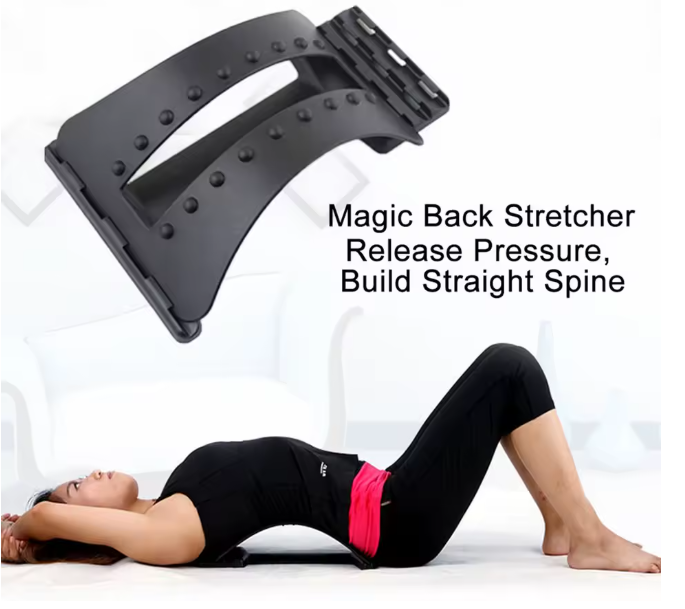 Back Massage Stretcher Fitness Equipment Stretch Relax Mate Stretcher Lumbar Support Spine Pain Relief Chiropractic