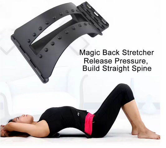 Back Massage Stretcher Fitness Equipment Stretch Relax Mate Stretcher Lumbar Support Spine Pain Relief Chiropractic