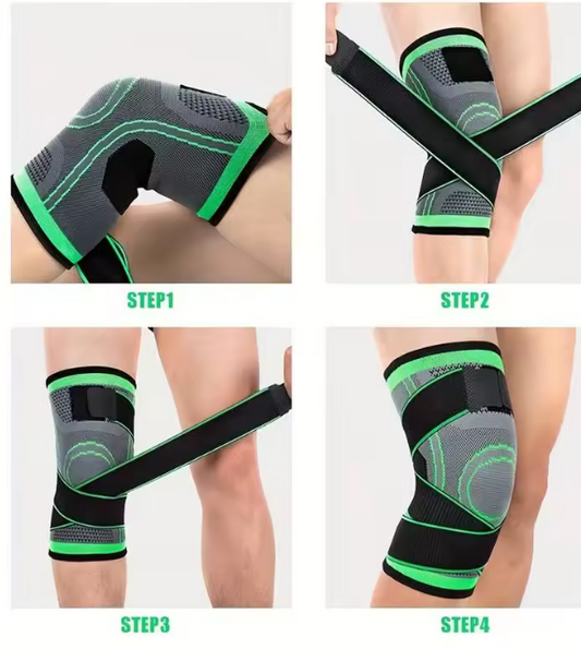 Sports non-slip warm nylon 3D compression knee pads