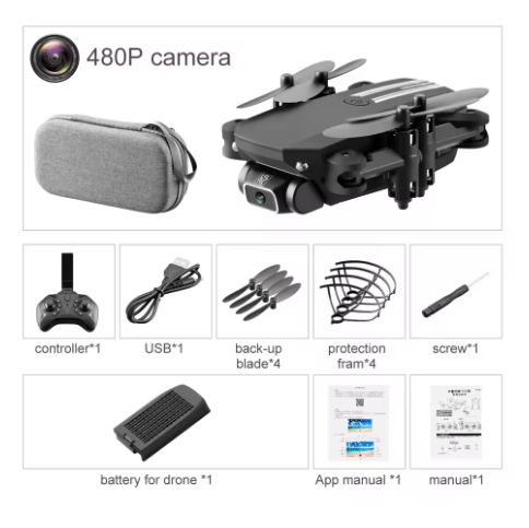 Folding drone LS-MIN aerial photography 4K HD pixel remote control aircraft fixed-height quadcopter