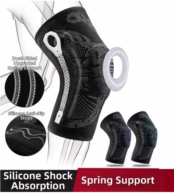 No-Slip Knee Sleeves Protective Gear Silicone Spring Support Knee Pad Riding