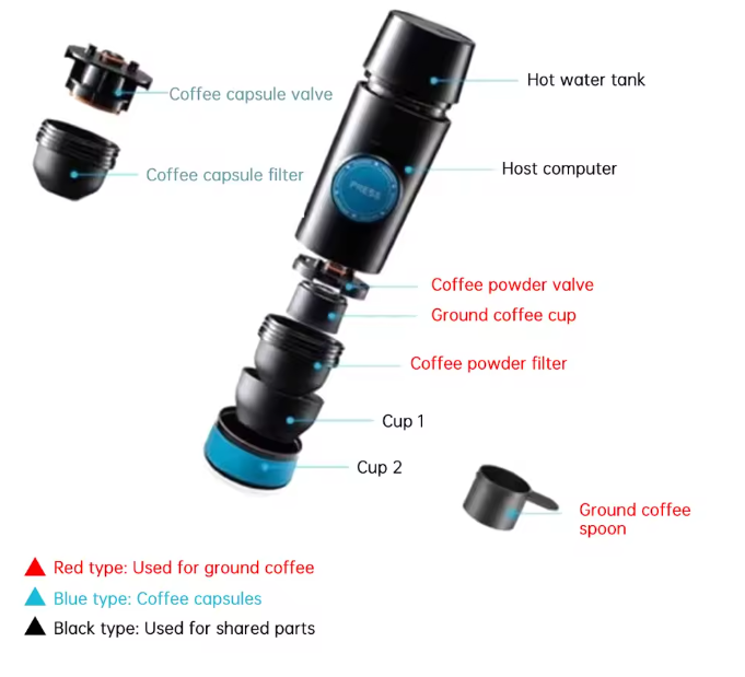 T-Colors mini electric espresso capsule coffee maker