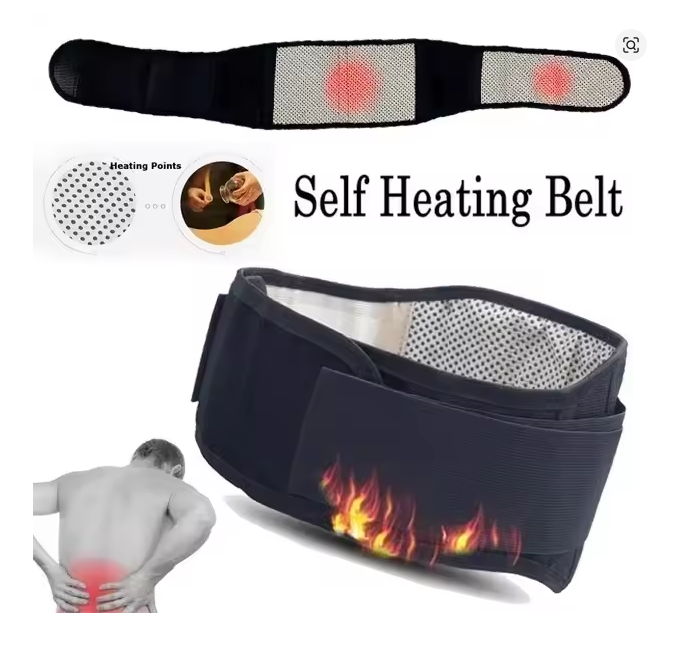 Tourmaline heating belt with steel plate to keep warm