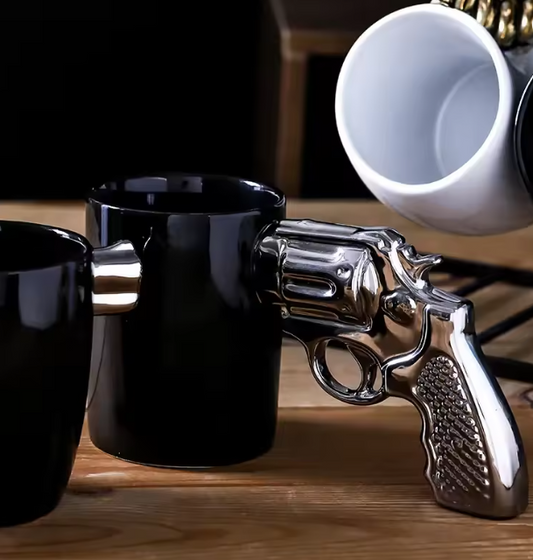 Creative Funny 3D Revolver Gun Modeling Ceramic Coffee Mug