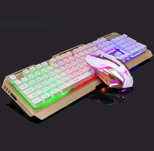 Jingdi V1 robotic keyboard and mouse set notebook desktop wired gaming keyboard