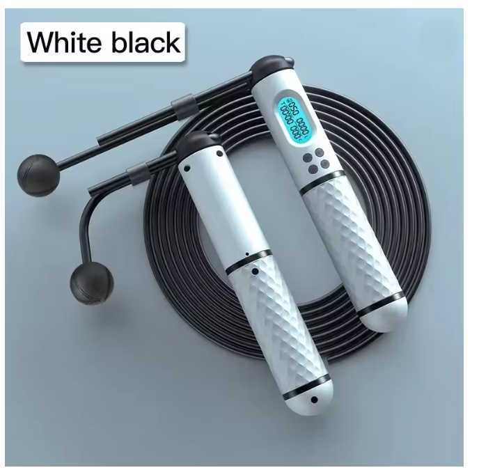 2 In 1 Multifun Skipping Rope With Digital Counter Speed Professional Ball Bearings And Non-slip Handles Jumps And Calorie Count