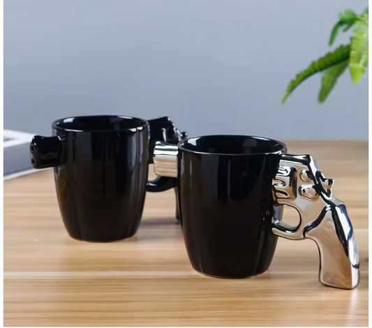 Creative Funny 3D Revolver Gun Modeling Ceramic Coffee Mug