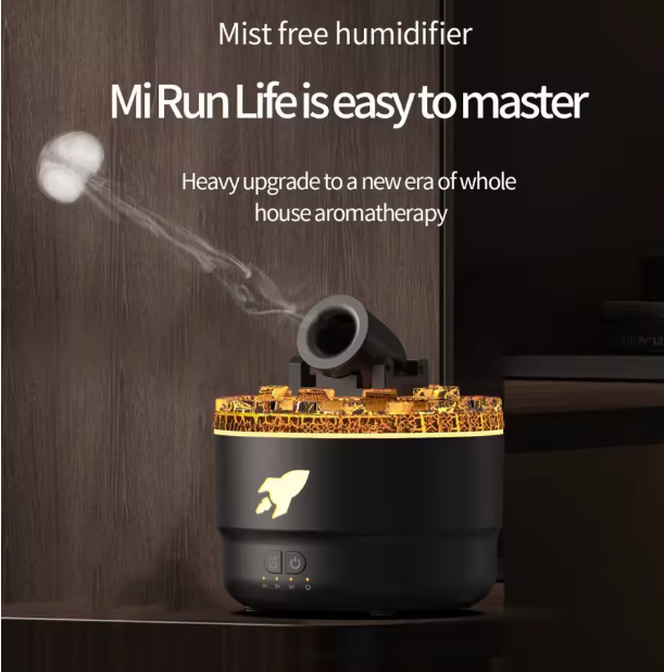 Multi-coloured Desktop Decorative Lamp with Air Humidifier