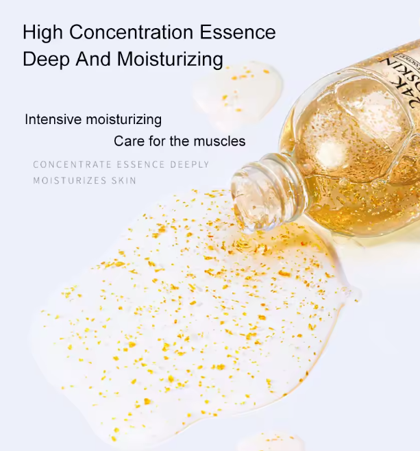 24k Gold Essence shrinks large pores and repairs for (female and male )
