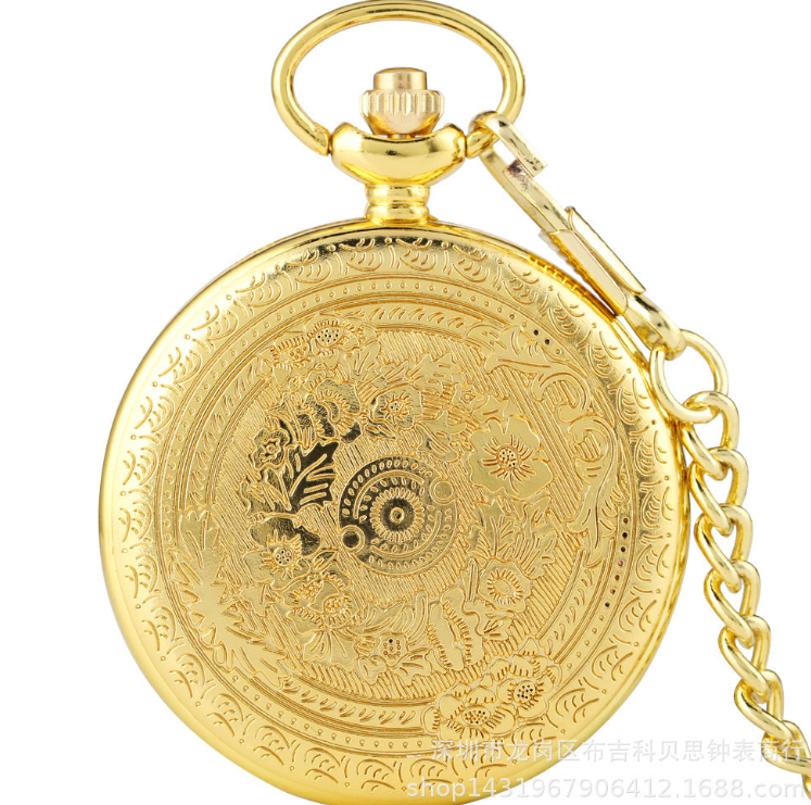 Hot sale carved epoxy to, my grandson roman literal quartz pocket watch