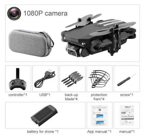 Folding drone LS-MIN aerial photography 4K HD pixel remote control aircraft fixed-height quadcopter