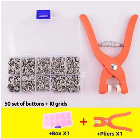 Snap Button Kit With Hand Pressure Plier
