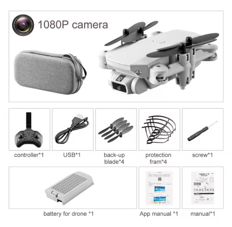 Folding drone LS-MIN aerial photography 4K HD pixel remote control aircraft fixed-height quadcopter