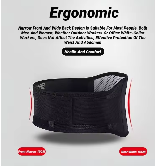 Tourmaline heating belt with steel plate to keep warm