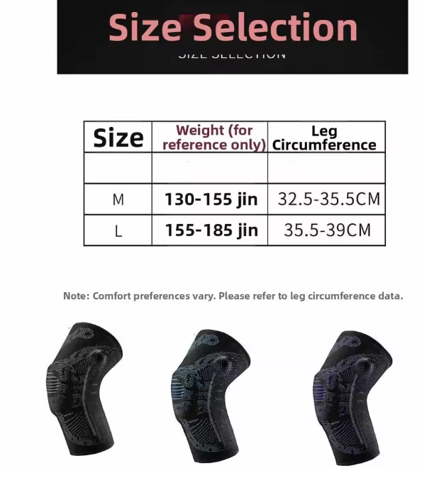 No-Slip Knee Sleeves Protective Gear Silicone Spring Support Knee Pad Riding