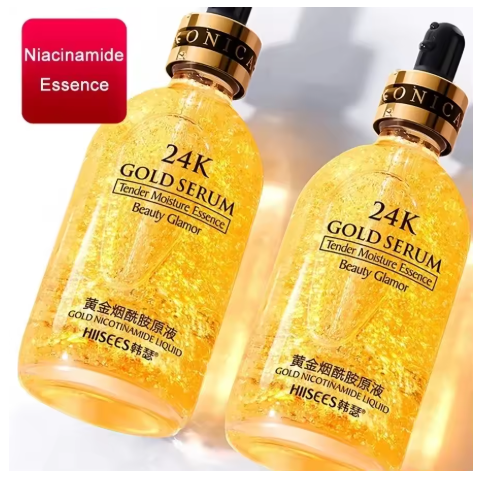 24k Gold Essence shrinks large pores and repairs for (female and male )