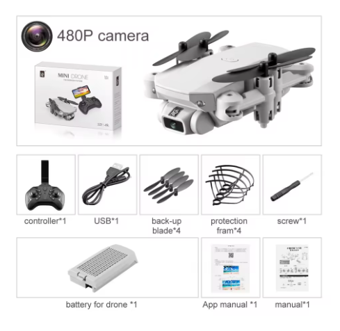 Folding drone LS-MIN aerial photography 4K HD pixel remote control aircraft fixed-height quadcopter