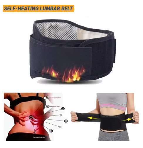 Tourmaline heating belt with steel plate to keep warm