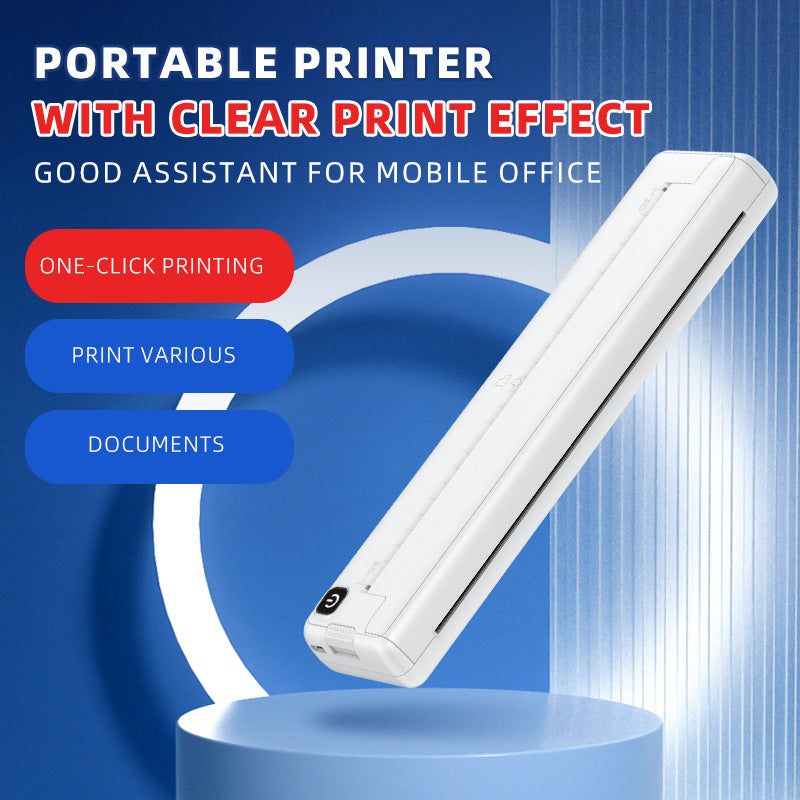 Wireless thermal A4 learning printer HD office household small mini portable inkless printing machine