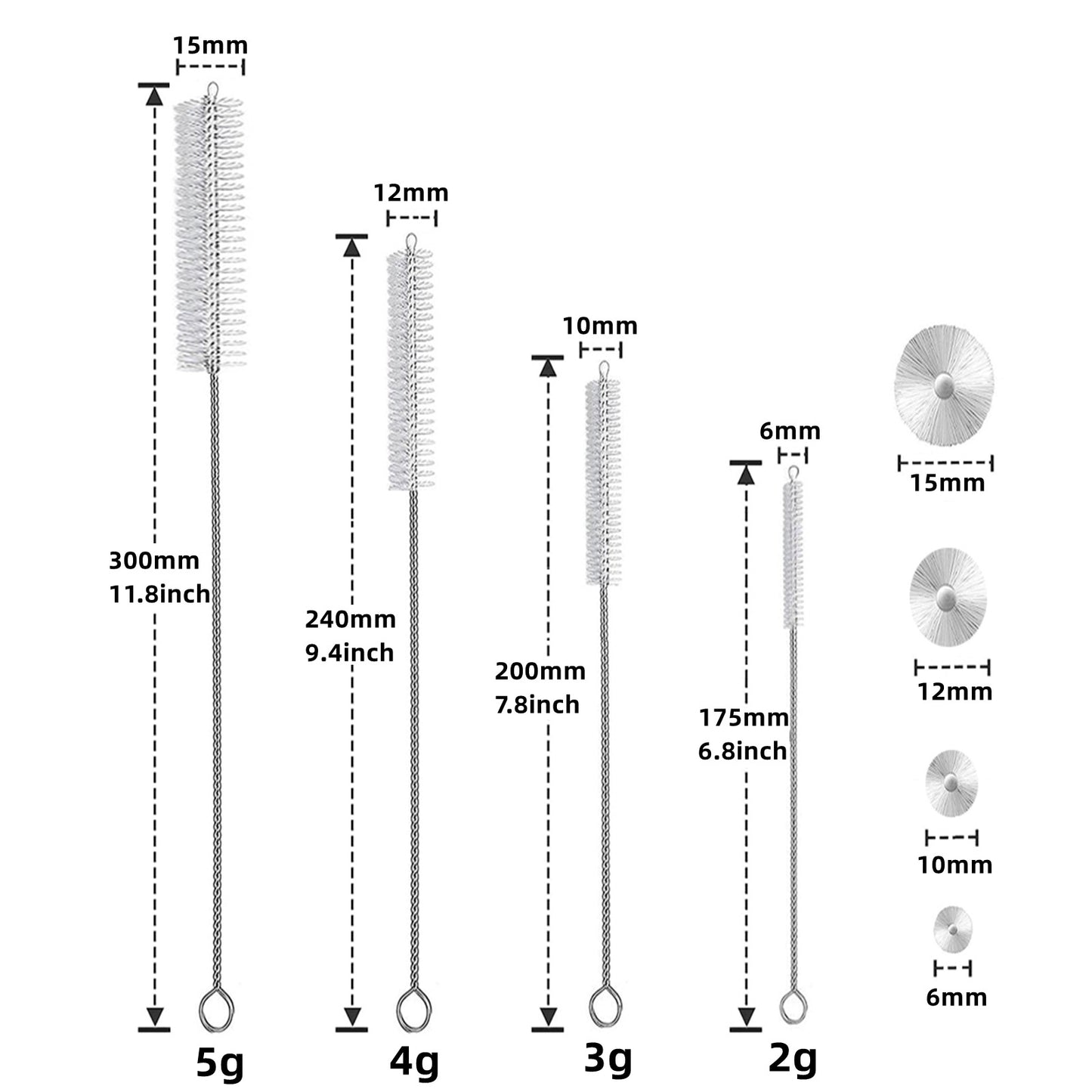 Drinking Straw Cleaning Brush Kit