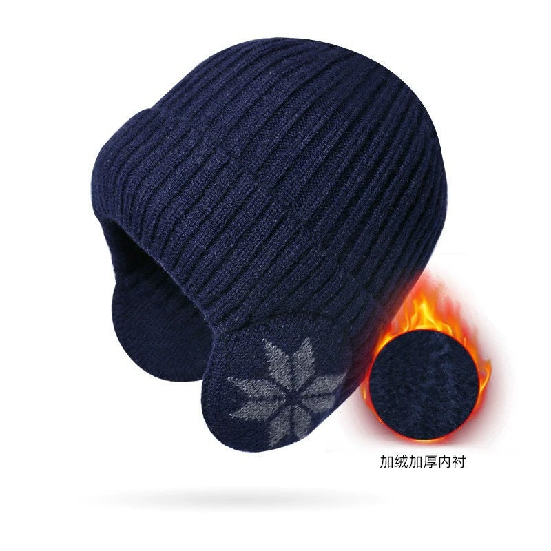 Winter windproof and cold-proof wool knitted hat