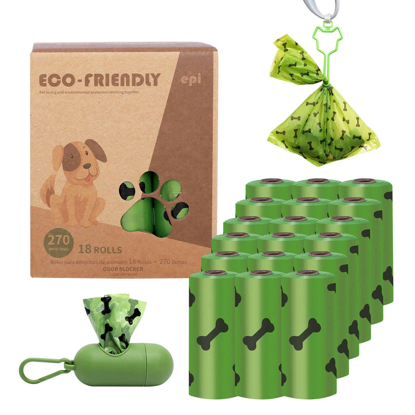 New product dog poop bag with dispenser
