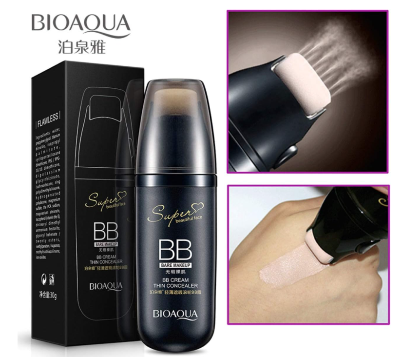 BIOAQUA BB Cream Thin Concealer Flawless Super Beautiful Face Bare Makeup Cover Pores Keep Your Skin Hydrated