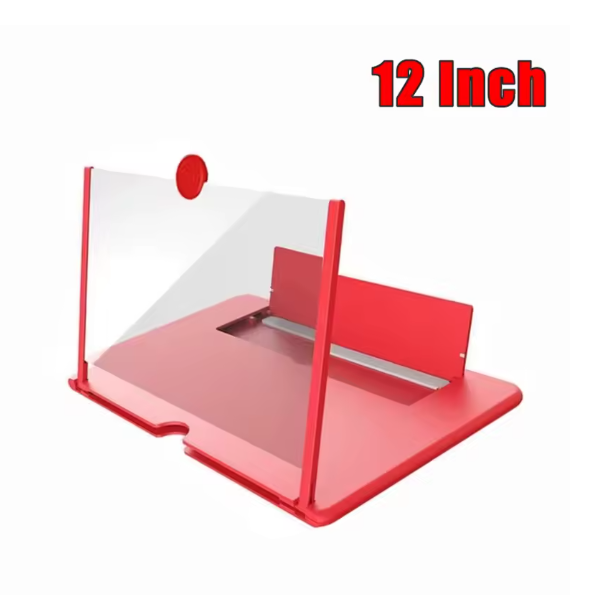 Red ping pong table with clear net and '12 Inch' text on a white background