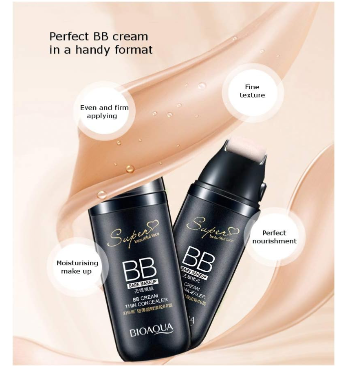 BIOAQUA BB Cream Thin Concealer Flawless Super Beautiful Face Bare Makeup Cover Pores Keep Your Skin Hydrated