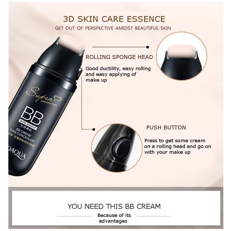 BIOAQUA BB Cream Thin Concealer Flawless Super Beautiful Face Bare Makeup Cover Pores Keep Your Skin Hydrated