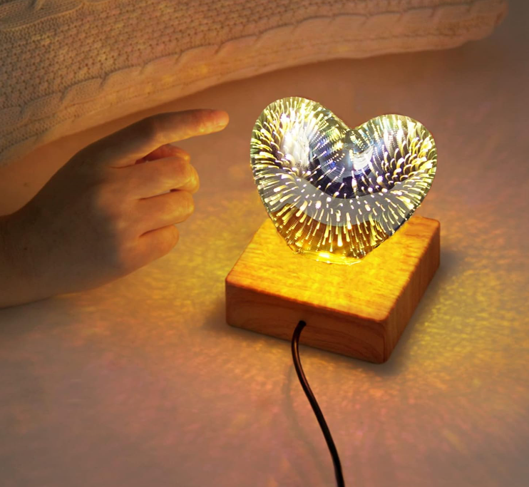 LED 3D Heart-shaped Firework Night