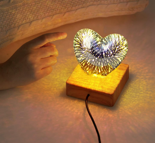 LED 3D Heart-shaped Firework Night