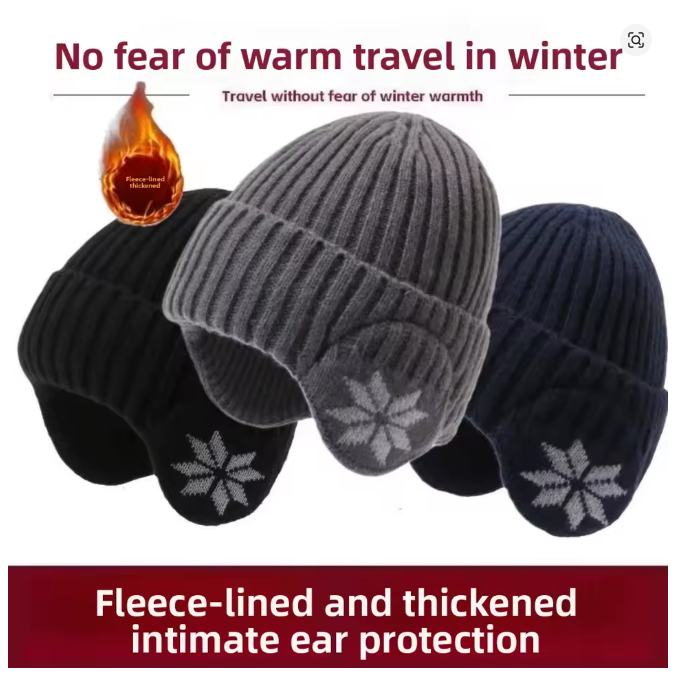 Winter windproof and cold-proof wool knitted hat