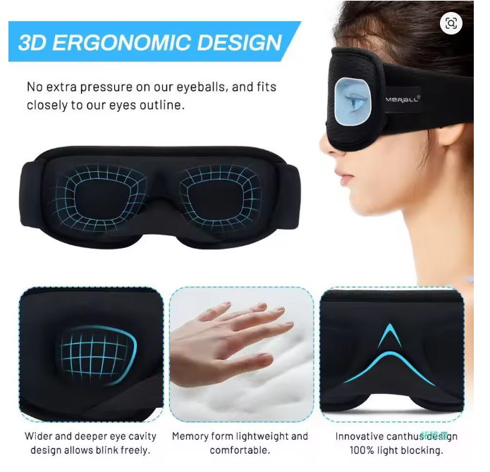 3D Sleeping Mask Block Out Light Sleep eyes Mask