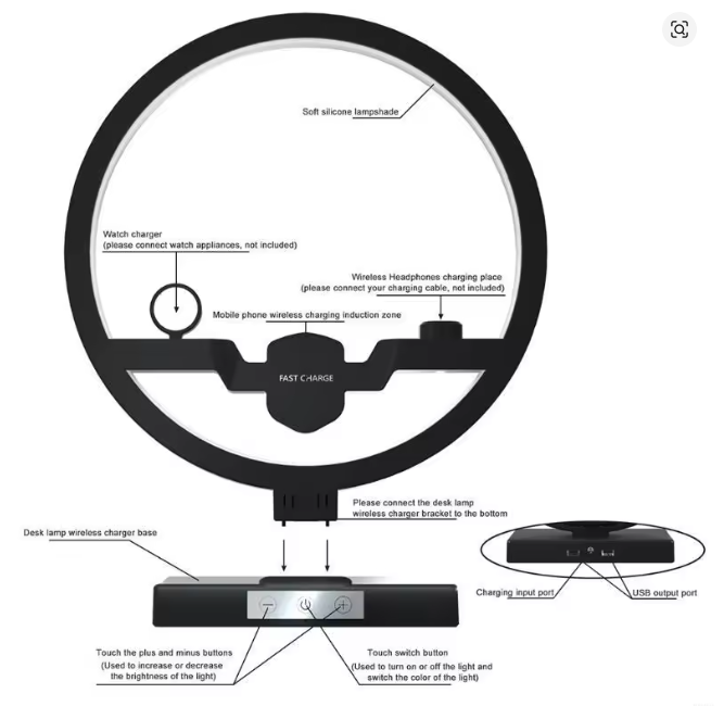New Creative gift 3-in-one wireless LED charger