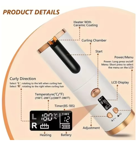 Automatic USB hair curler