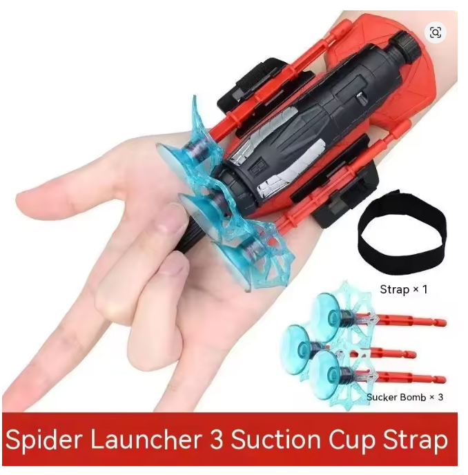 Spider-Man hood with movable eyes, manual electric blinking mask